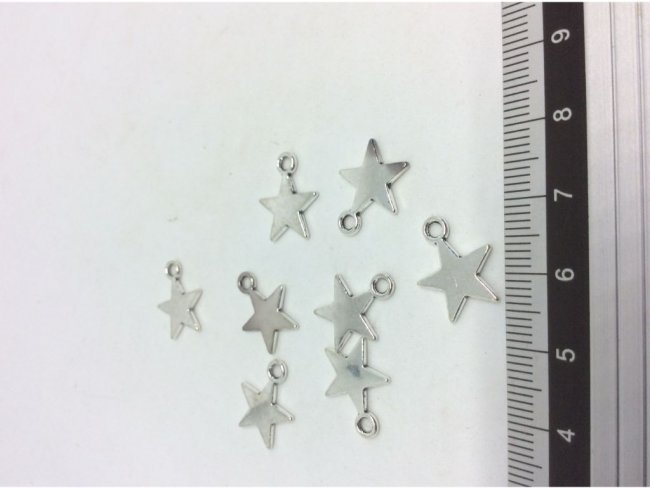 8 charms stars 15x12,5mm - 1
