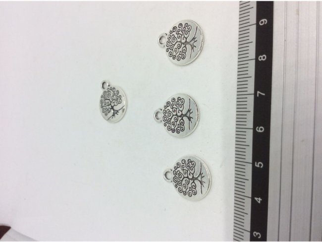 4 charms tree of life 19x15mm - 1