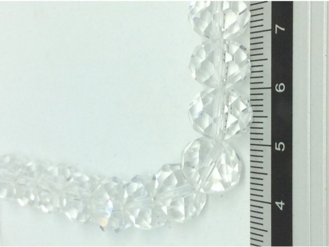 72 glass beads faceted disc 12mm