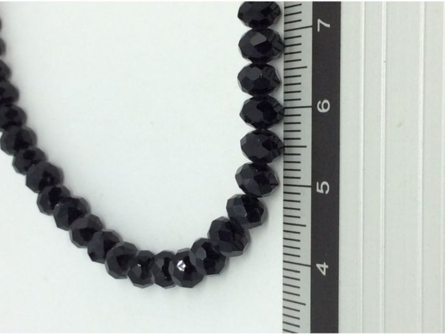 100 glass beads faceted disc 6mm