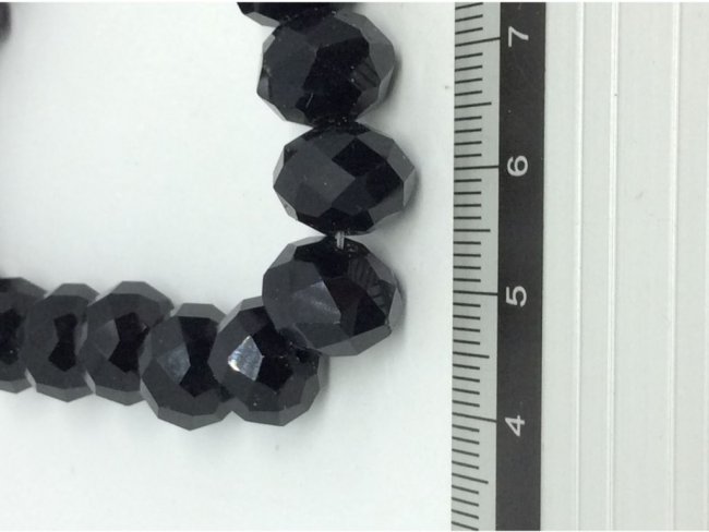 72 glass beads faceted disc 12mm