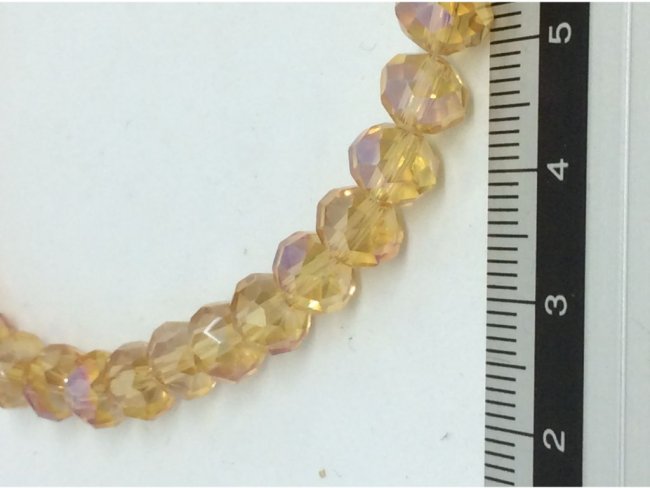 72 glass beads faceted disc 8mm
