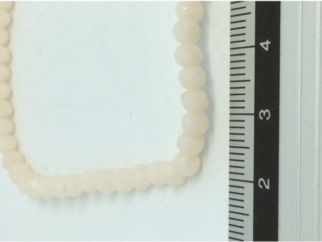 144 glass beads faceted disc 4mm