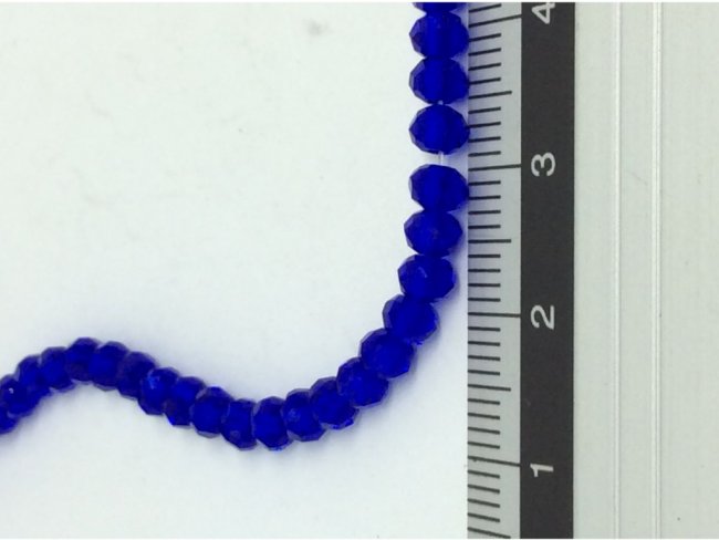 144 glass beads faceted disc 4mm