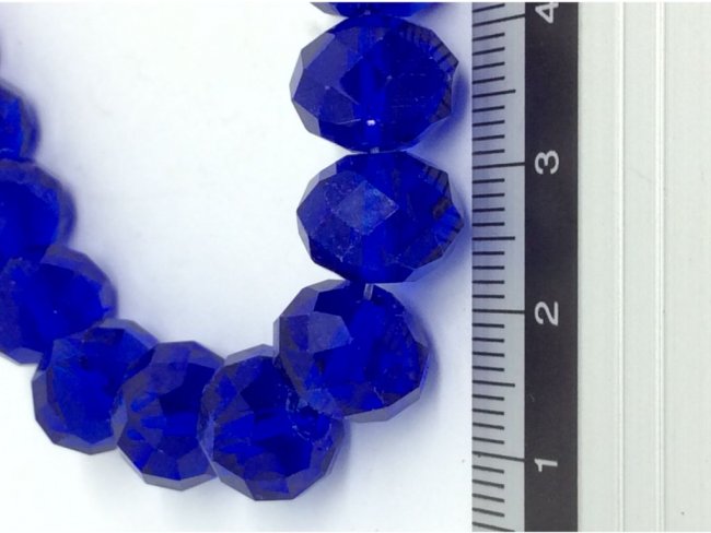72 glass beads faceted disc 12mm - 1