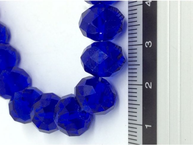 72 glass beads faceted disc 12mm