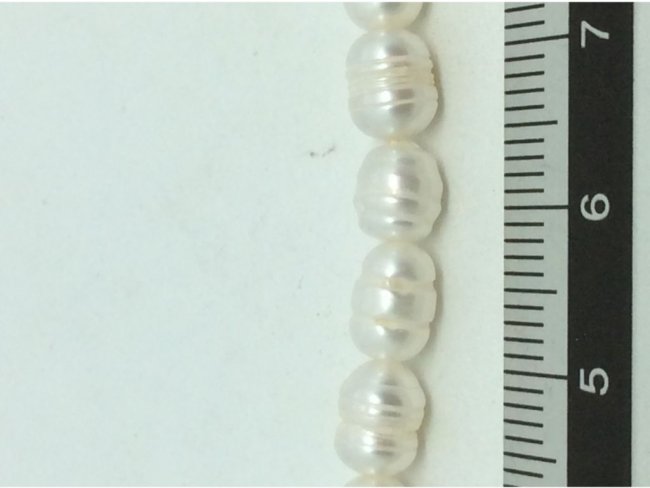 1 line freshwater pearls irregularly oval 5x8mm